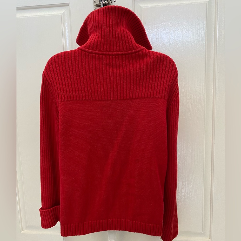Vintage Pendleton Red Collared Full Zip Sweater M - image 3